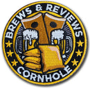 Brews and Reviews Cornhole Patch- Single