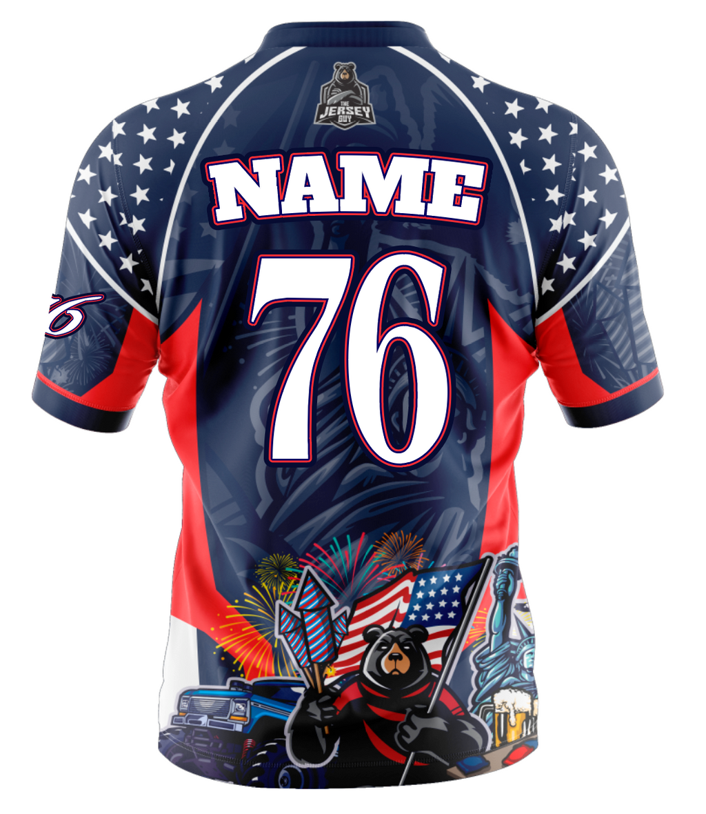 Firecrackers Custom Patriotic Softball Jerseys