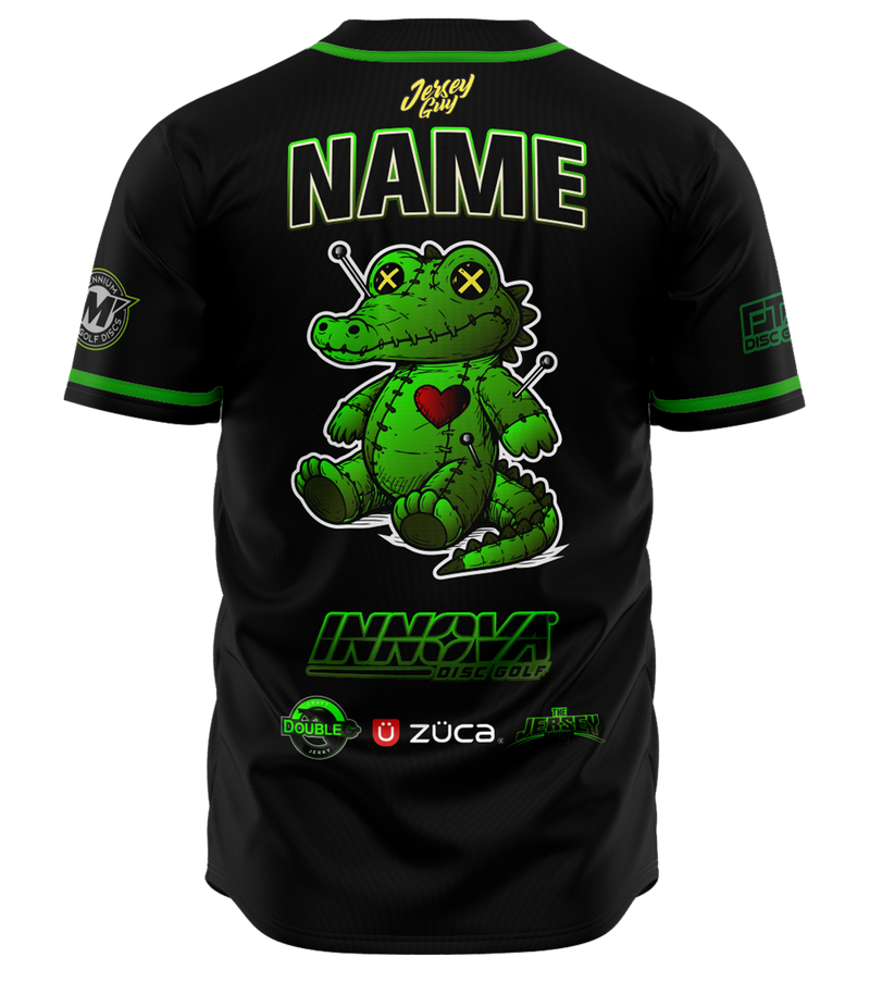 DOUBLE G GATOR VOODOO DOLL -GARRETT GURTHIE BASEBALL BLACK JERSEY