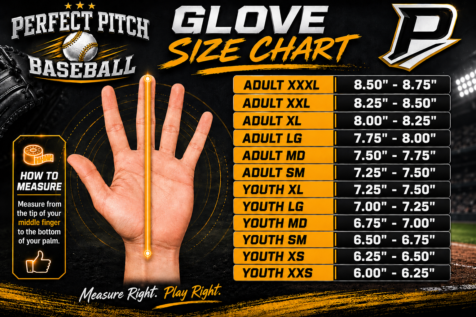 Perfect Pitch Pro Series Baseball Batting Gloves