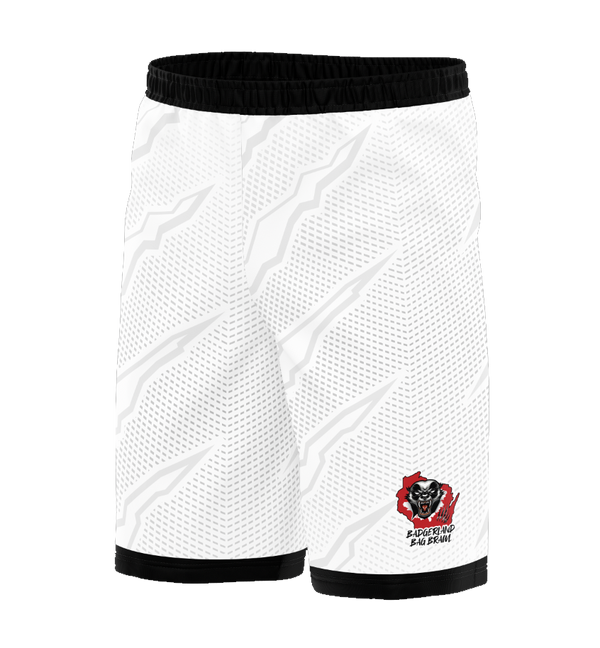 Badgerland Brawl Shorts White Black