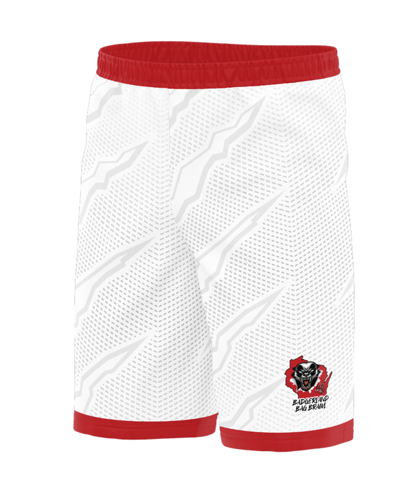 Badgerland Brawl Shorts White Red