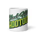 Black Hills Shootout White glossy mug