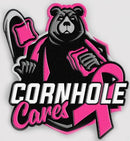 Cornhole Cares for Cancer Awareness Jersey Guy Cornhole Patch- Single