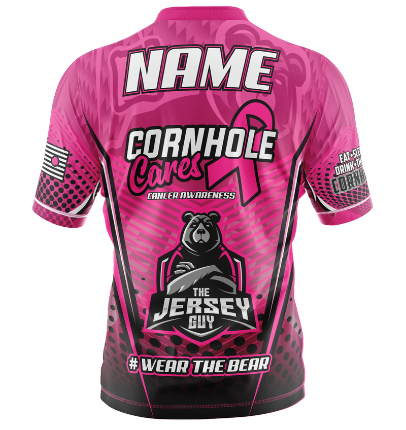 Cornhole Cares for Cancer Awareness Jersey Guy Jersey