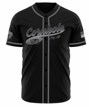 Cornhole Jersey Guy Baseball Style - Black Silver
